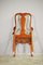 Queen Anne Style Mahogany & Leather Armchair, 1970s, Image 3