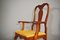 Queen Anne Style Mahogany & Leather Armchair, 1970s 7