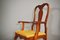 Queen Anne Style Mahogany & Leather Armchair, 1970s, Image 7