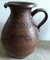 German Handmade Ceramic Jug Vase with Handle in Different Shades of Brown, 1970s 1