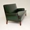 Antique Swedish Forest Green Leather Sofa 9