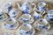 Antique Creamware Ludlow Blue Flowers Tea Set from Wedgwood, 1920s, Set of 15 6