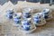 Antique Creamware Ludlow Blue Flowers Tea Set from Wedgwood, 1920s, Set of 15, Image 2