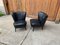 Mid-Century Sky Black Cocktail Chairs, 1950s, Set of 2 2