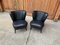 Mid-Century Sky Black Cocktail Chairs, 1950s, Set of 2 1