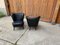 Mid-Century Sky Black Cocktail Chairs, 1950s, Set of 2 3
