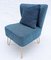 Blue Armchair with Brass Openwork Legs 2
