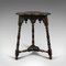 Antique Victocian Scottish Oak Trefoil Side Table 2