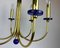 Cobalt Glass Chandelier from Asmuth, 1970s 6