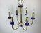 Cobalt Glass Chandelier from Asmuth, 1970s 7