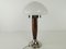 Art Deco Wood and Glass Mushroom Lamp, France, 1930, Image 1
