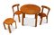 Mid-Century Modern Kindertisch, Hocker & Stühle aus Gebogener Buche von Alvar Aalto, 4er Set 1