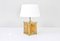 Italian Modern Amber Murano Glass & Brass Table Lamp from Mazzega 2