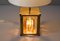 Lampada da tavolo moderna in vetro di Murano ambrato e ottone di Mazzega, Italia, Immagine 6
