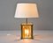 Lámpara de mesa italiana moderna de cristal de Murano en ámbar y latón de Mazzega, Imagen 5