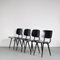 Revolt Dining Chairs by Friso Kramer for Ahrend de Cirkel, the Netherlands, 1950s, Set of 4 1