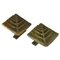 Square Bronze Push Pull Door Handles with Tree Relief, Set of 2, Image 3