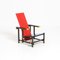 Stuhl in Rot & Blau von Gerrit Rietveld für Cassina 18