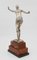Silver Bronze Statue with Base in Marble, Signature and Stamp from JB Depose, Paris, 1980 6