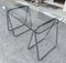 Table with Tempered Crystal Top & Chromed Lockable Legs, Italy, 1990, Image 2