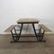 Vintage Picnic Table with Steel Frame 1