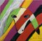 Menashe Kadishman, Orange Sheep, 1995, Acrylic on Canvas 1