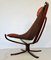 Vintage Leather Falcon Highback Chair by Sigurd Resell 5