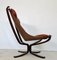 Vintage Leather Falcon Highback Chair by Sigurd Resell 4