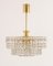 Brass and Crystal Glass Chandelier by Kinkeldey, Germany, 1970s 2