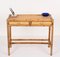 Italienischer Mid-Century Schreibtisch aus Bambus & Korbgeflecht mit Schubladen, 1970er 18