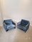 Italian Blue Velvet Lounge Chairs, 1980s, Set of 2, Image 5