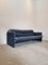 Vintage Italian Blue Velvet 3-Seater Sofa, 1980s, Image 1