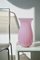 Vintage Large Pink Ribbed Murano Glass Vase 1