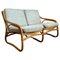 Skandinavisches Vintage 2-Sitzer Sofa aus Bambus, 1970er 1