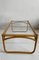 Tavolino da caffè Mid-Century in bambù con ripiano in vetro, Scandinavia, anni '70, Immagine 8