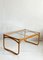 Vintage Mid-Century Scandinavian Bamboo Coffee Table With Glass Top, 1970s 3