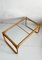 Vintage Mid-Century Scandinavian Bamboo Coffee Table With Glass Top, 1970s 4