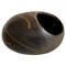 Abstract Biomorphic Studio Pottery Drip Glaze Round Vase in Stoneware, Signed 1