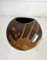 Abstract Biomorphic Studio Pottery Drip Glaze Round Vase in Stoneware, Signed 13