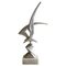 Mid-Century Statue of Seagull in Cast Aluminum & Marble, 1960s, Image 1