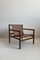 Butaca Mid-Century moderna de madera con asientos de cuero sintético de Stol Kamnik, años 70, Imagen 4