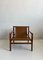 Butaca Mid-Century moderna de madera con asientos de cuero sintético de Stol Kamnik, años 70, Imagen 3