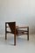 Butaca Mid-Century moderna de madera con asientos de cuero sintético de Stol Kamnik, años 70, Imagen 8