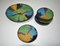 Large Mid-Century Abstract Studio Ceramic Art Platter With Plates, Set of 7 5