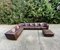 Dark Brown Leather Modular Sofa by Tito Agnoli for Arflex, Italy, 1970, Set of 8 14