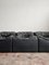 Scandinavian Modern Black Faux Leather Modular Sofa from Beka, 1970s, Set of 3 9