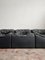 Scandinavian Modern Black Faux Leather Modular Sofa from Beka, 1970s, Set of 3, Image 9