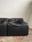 Scandinavian Modern Black Faux Leather Modular Sofa from Beka, 1970s, Set of 3 6