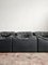 Scandinavian Modern Black Faux Leather Modular Sofa from Beka, 1970s, Set of 3 3