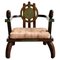 Lounge Chair in Oak With Carved Details by Ettore Zaccari, Italy, 1910 1